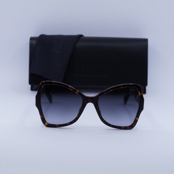 Moschino MOS099/S 0086 9O Butterfly Sunglasses - Havana/Grey Gradient main image 7